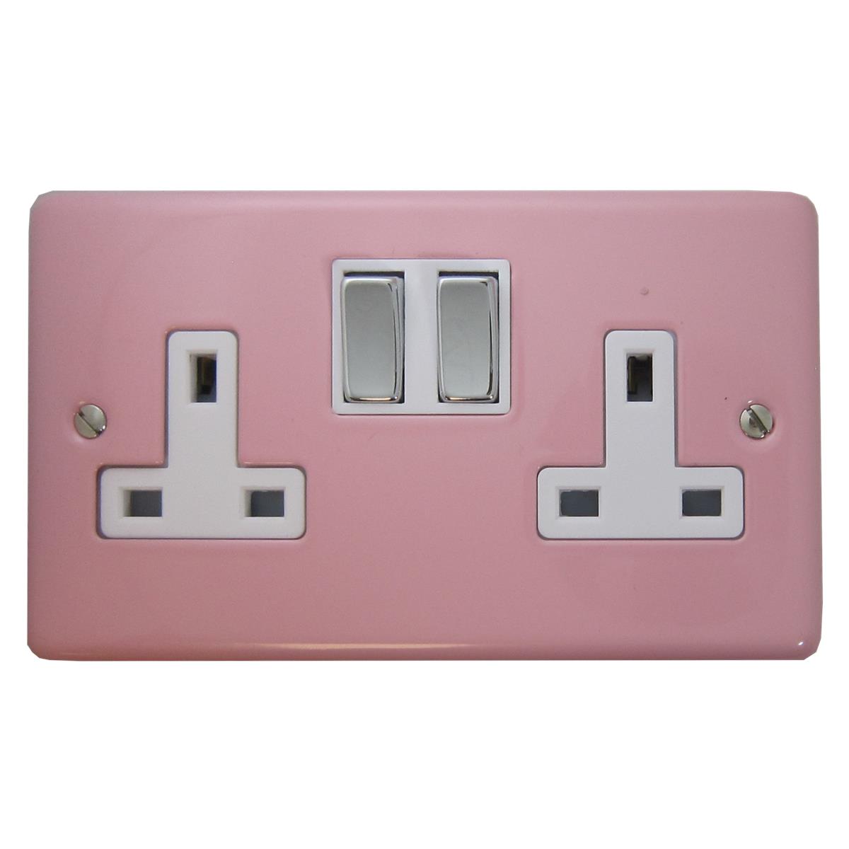 Contour  Pink  2 Gang Socket