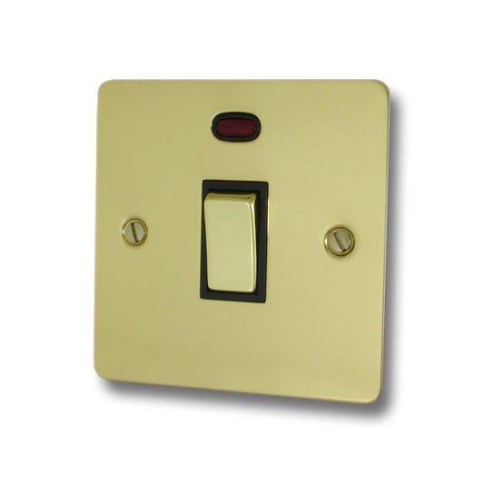 Flat Polished Brass 20 Amp Dp Switch