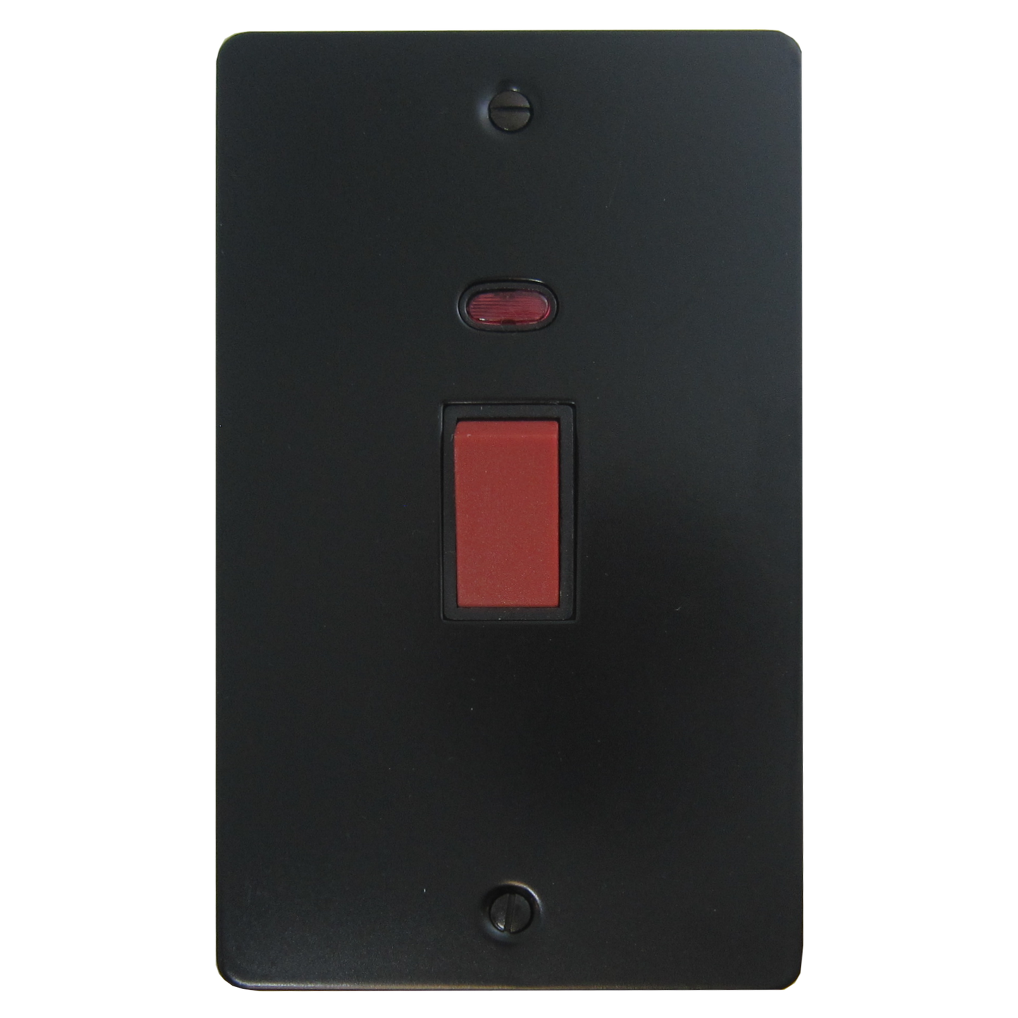 Flat Black 45 Amp Vertical Cooker Switch (Black Insert)