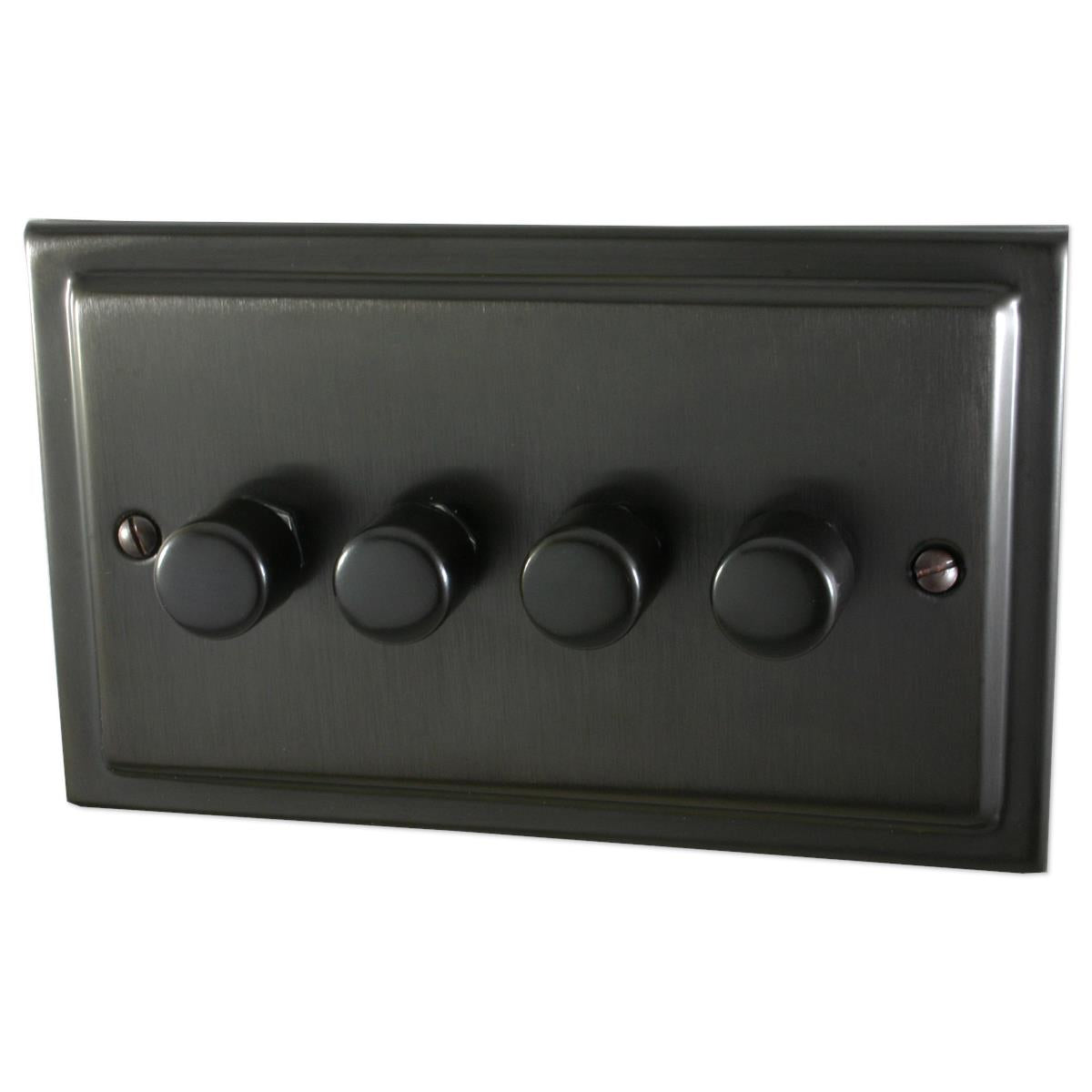 Trimline Black Bronze 4 Gang 120W LED Dimmer