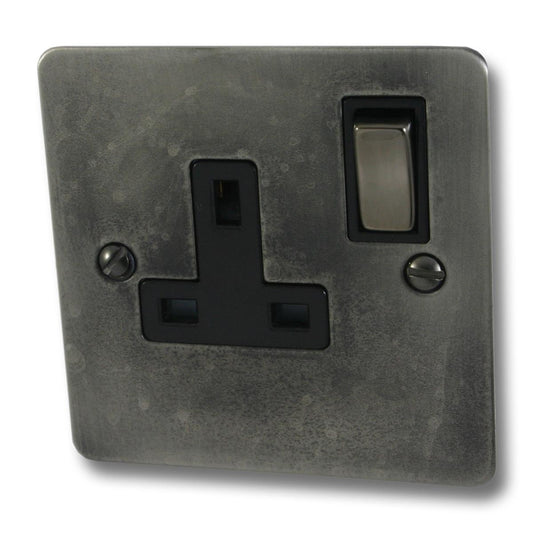 Flat Slate Effect 1 Gang Socket