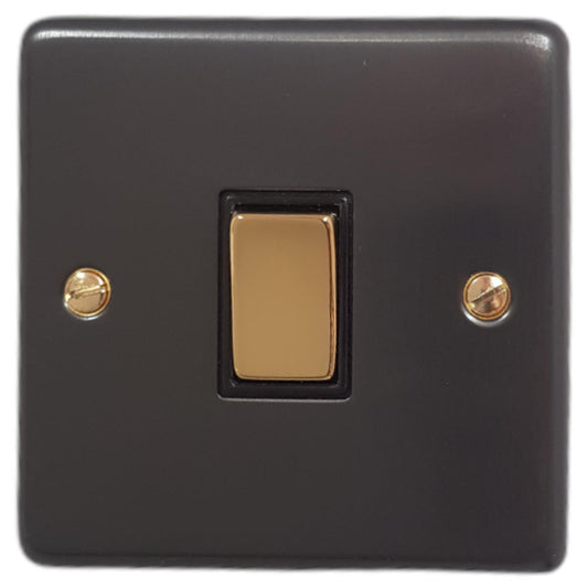 Contour Black Bronze 1 Gang Switch