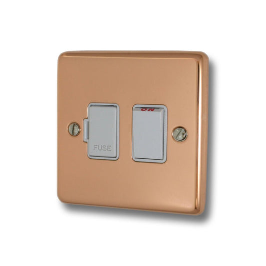 Contour Bright Copper Switched Fuse Spur (White Switch)