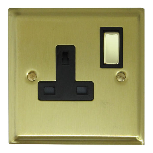 Deco Satin Brass 1 Gang Socket