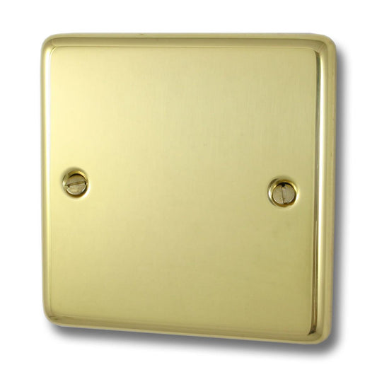 Contour Polished Brass 1 Gang Blank