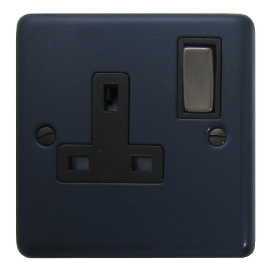 Contour Blue 1 Gang Socket