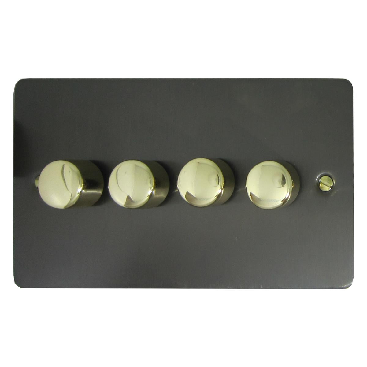 Flat Black Bronze 4 Gang LED Dimmer