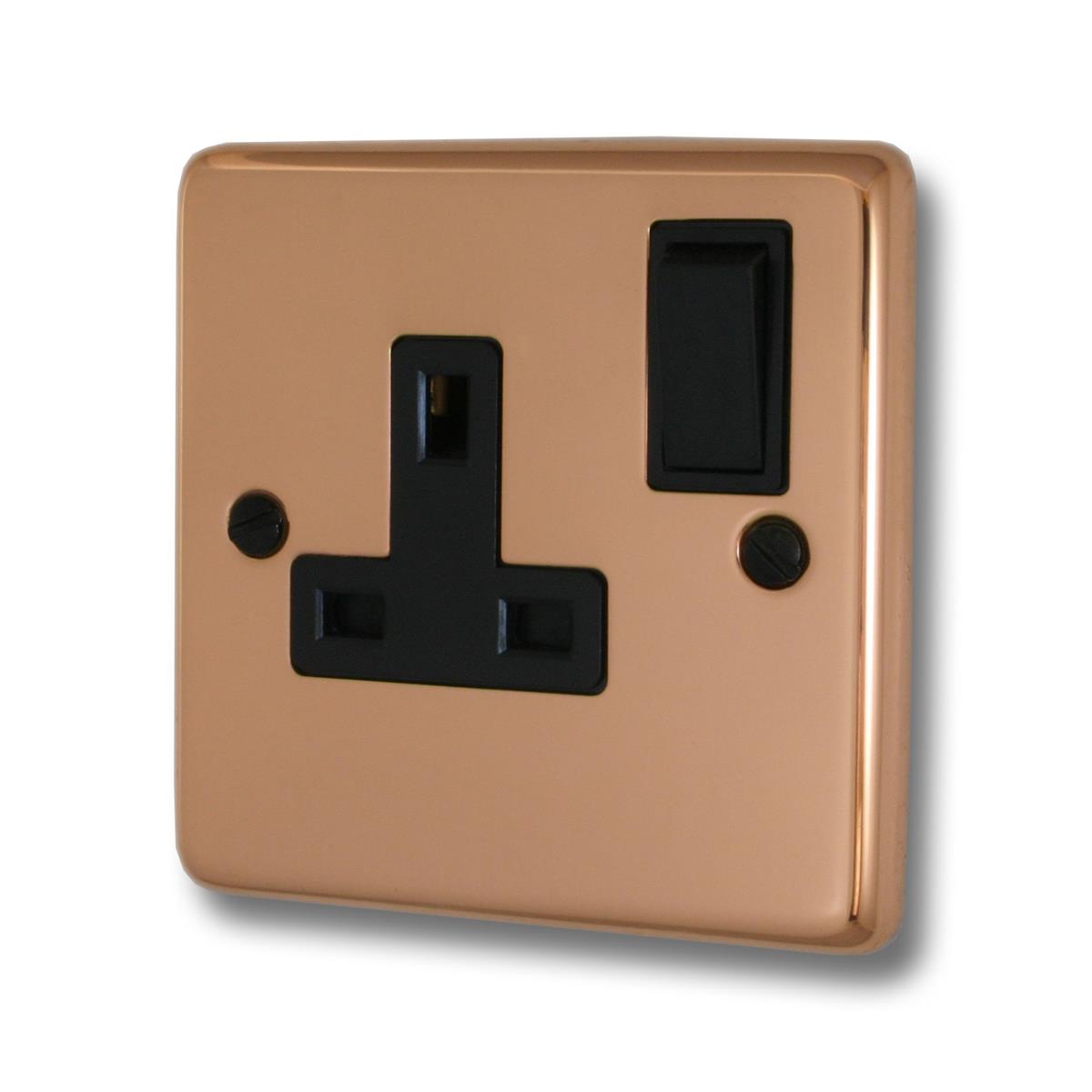 Contour Bright Copper 1 Gang Socket