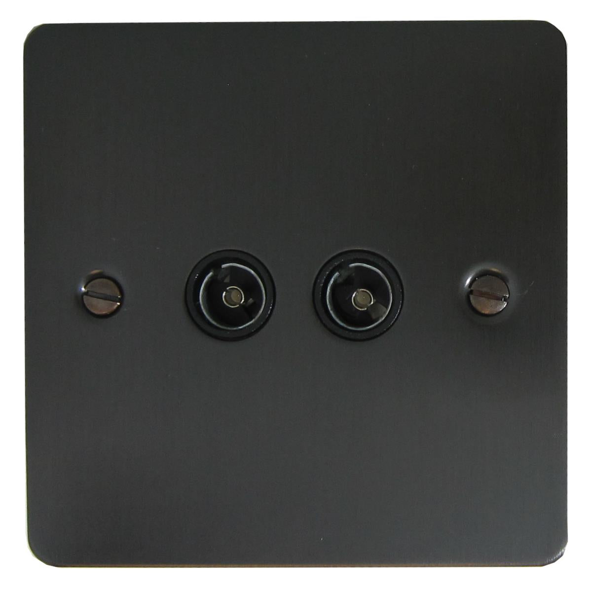 Flat Black Bronze Twin Tv Point