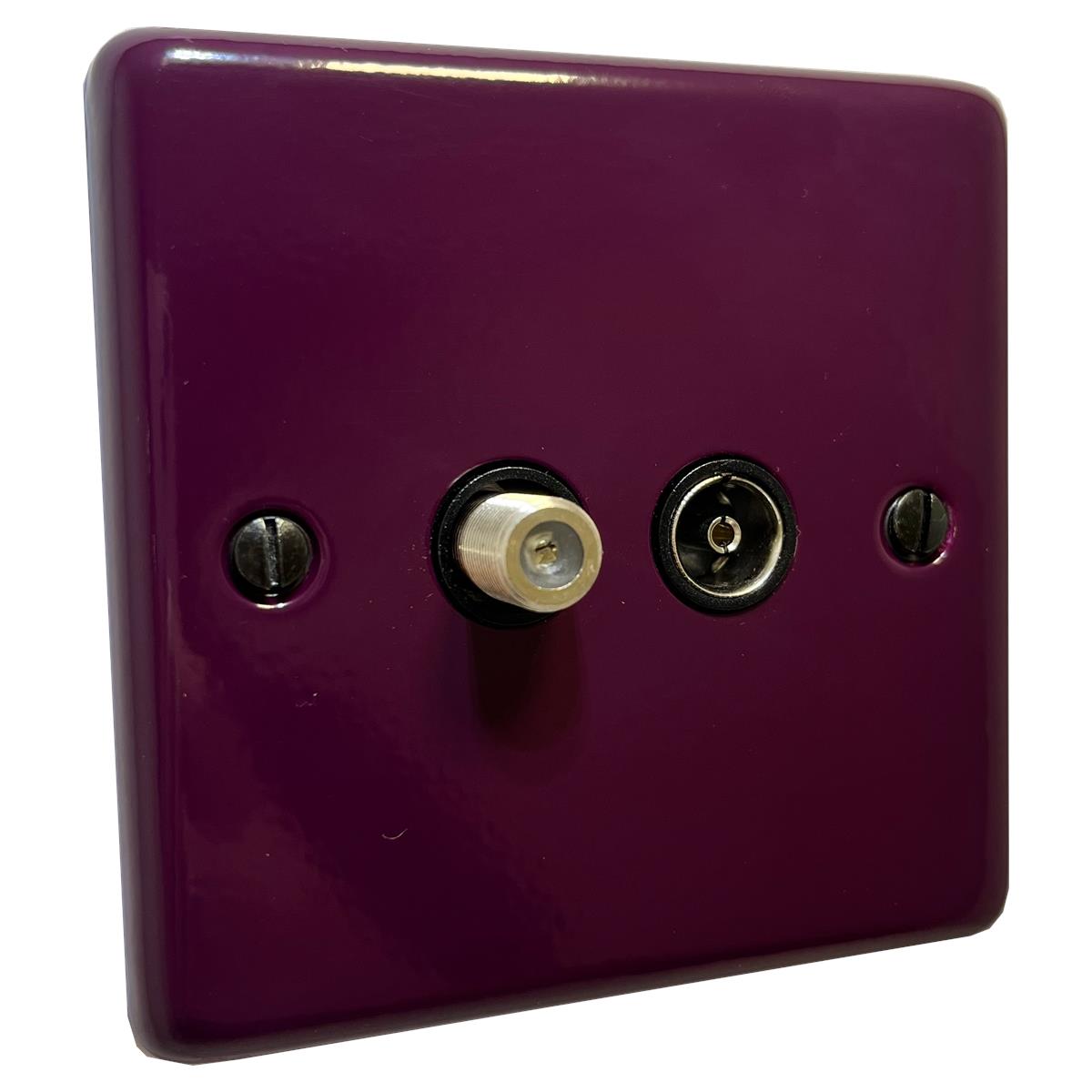 Contour Purple Tv & Satellite Socket