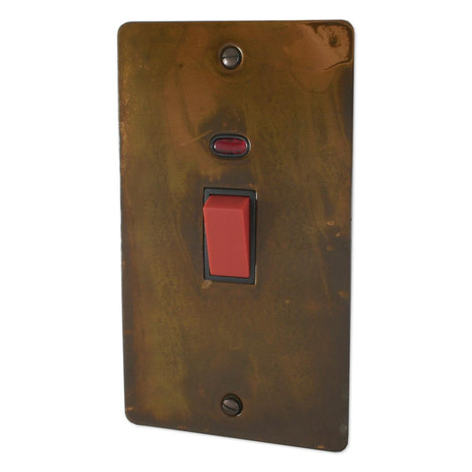 Flat Tarnished Copper 45A Dp Switch L-Plate