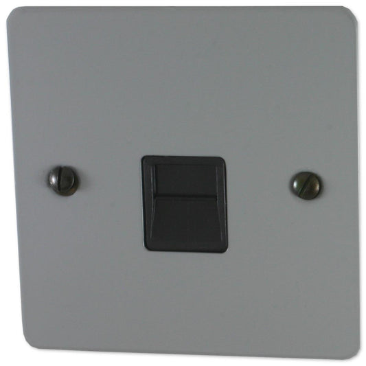 Flat Light Grey Telephone Primary Socket (Black Insert)