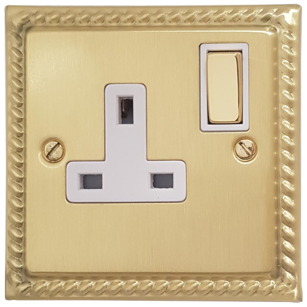 Monarch Satin Brass 1 Gang Socket