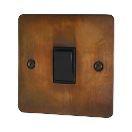 Flat Tarnished Copper 1 Gang 2 Way Switch