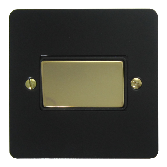 Flat Black Fan Isolator (Brass Switch)