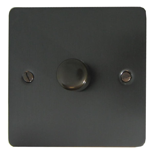 Flat Black Bronze 1 Gang LED Dimmer