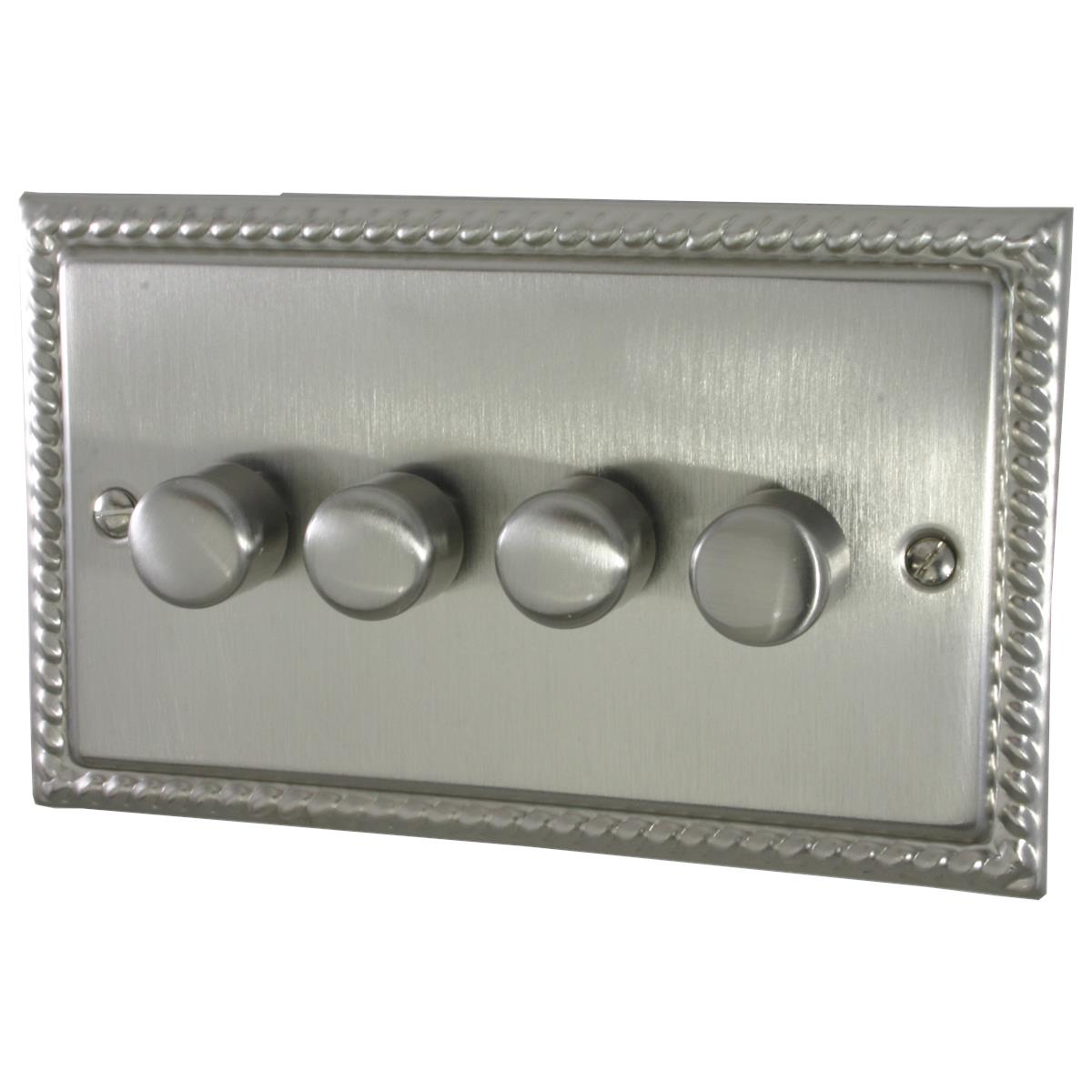 Monarch Satin Nickel 4 Gang LED Dimmer