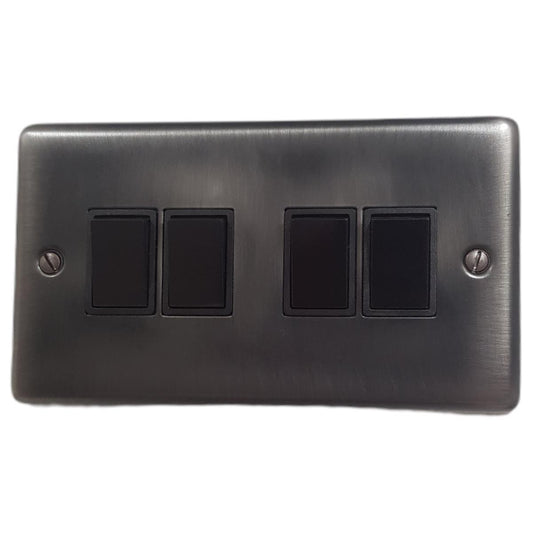 Contour Slate Effect 4 Gang Switch