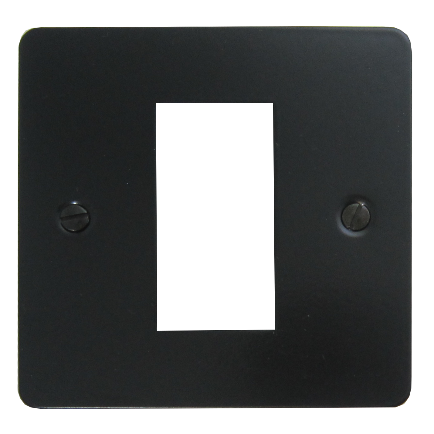 Flat Black 1 Gang 1 Module Plate