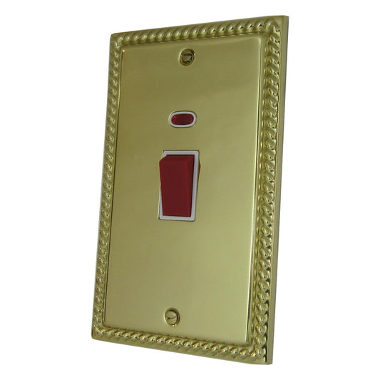 Monarch Polished Brass 45 Amp Swt. & Neon L/Plate