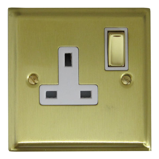 Deco Satin Brass 1 Gang Socket