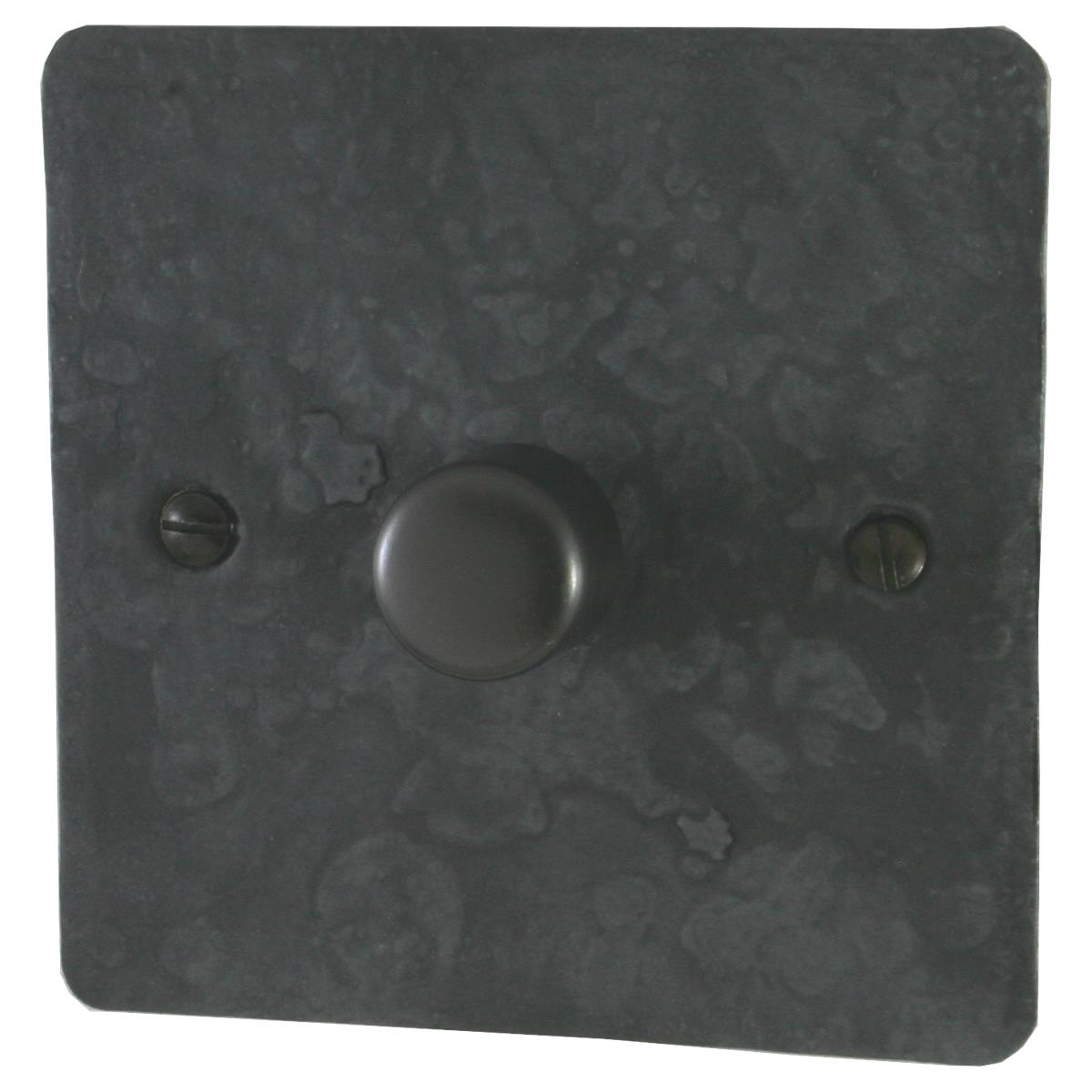 Flat Rustic Pewter 1 Gang LED Dimmer