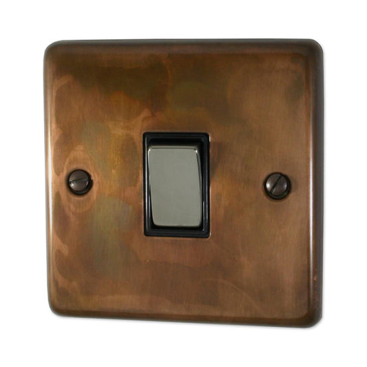Contour Tarnished Copper 1 Gang Switch