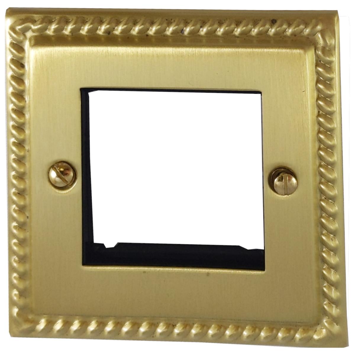 Monarch Satin Brass 2 Module Plate