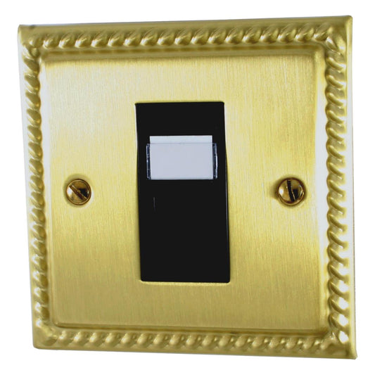 Monarch Satin Brass 1 Gang Rj45 Socket