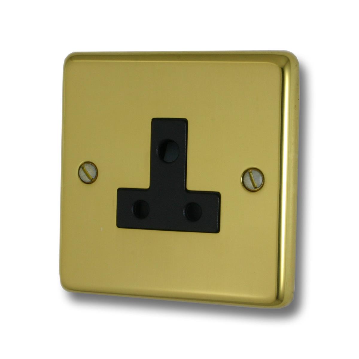 Contour Polished Brass 5 Amp Socket