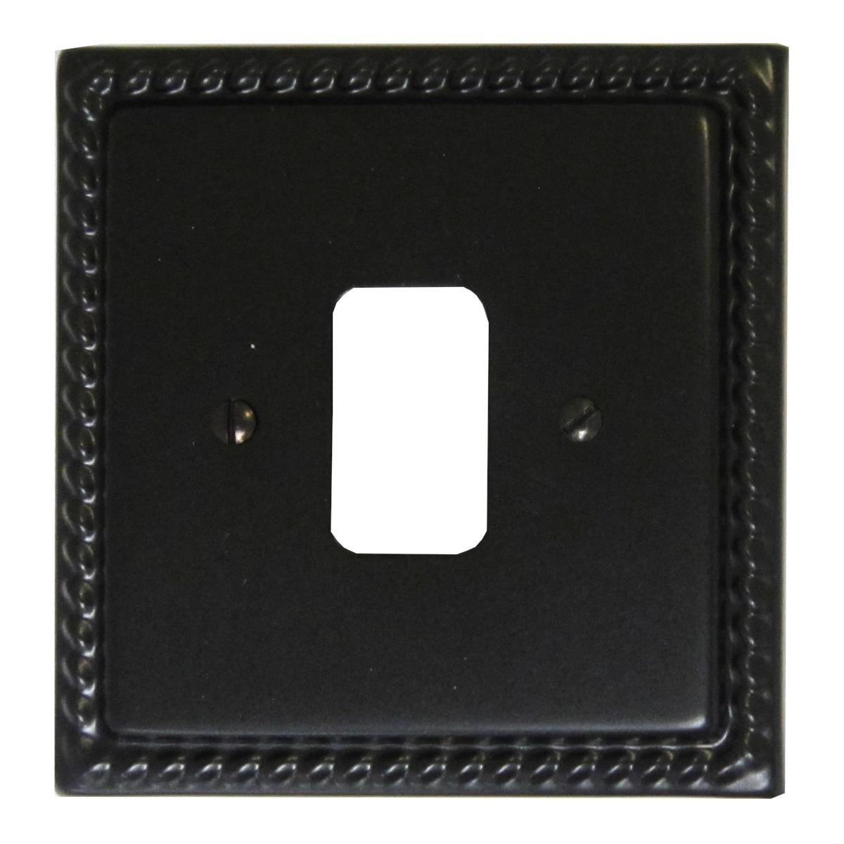 Monarch Flat Black 1 Gang 2 Way Grid Plate