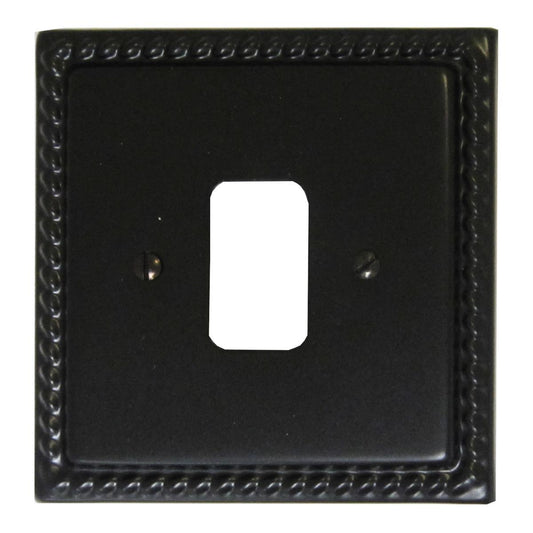 Monarch Flat Black 1 Gang 2 Way Grid Plate