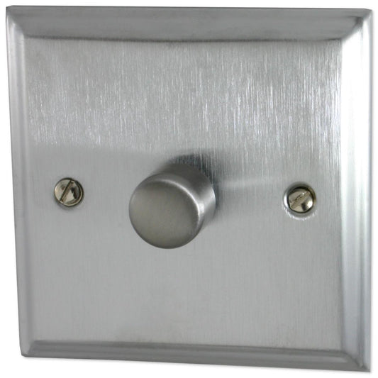 Deco Satin Chrome 1 Gang 400W Dimmer