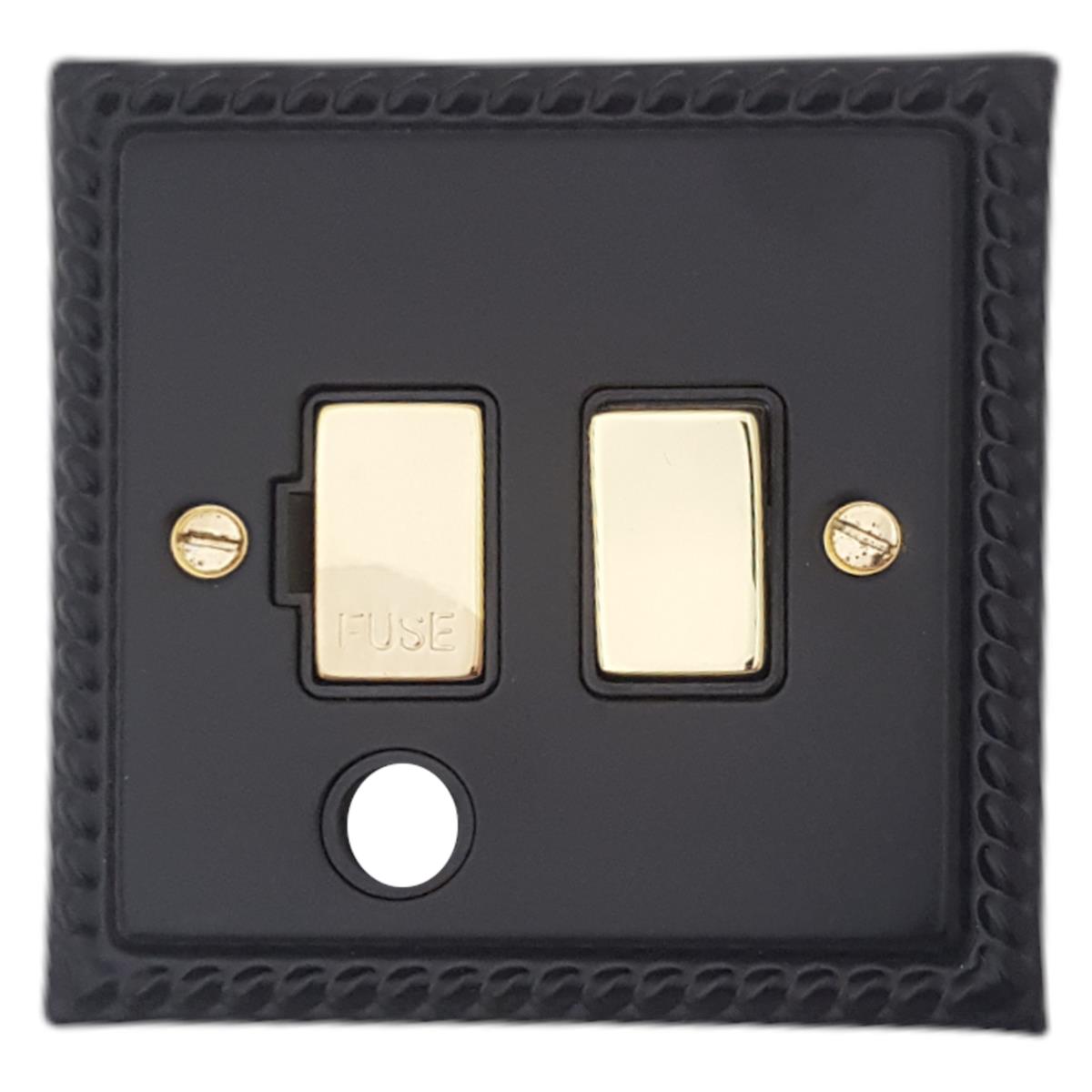 Monarch Flat Black Switch Fused Spur & F/Out