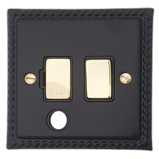 Monarch Flat Black Switch Fused Spur & F/Out