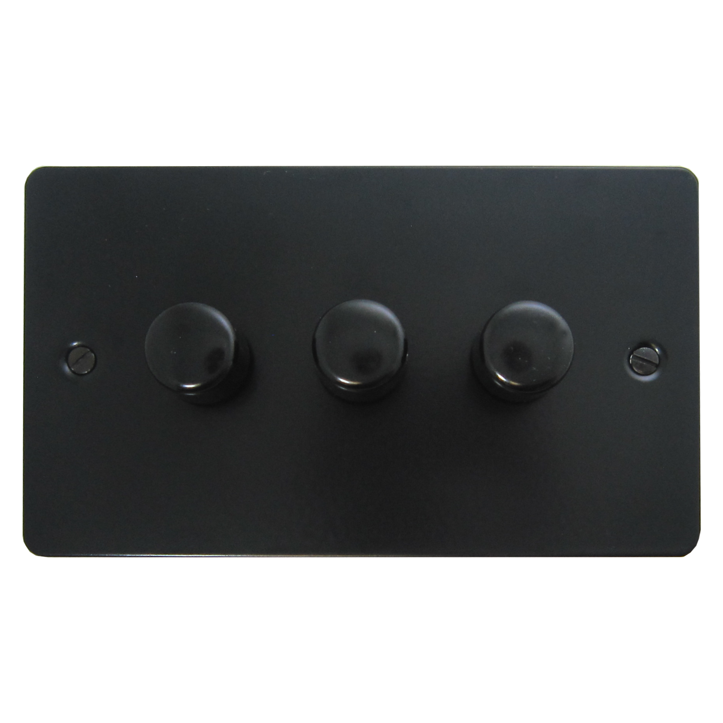 Flat Black 3 Gang 400W Dimmer