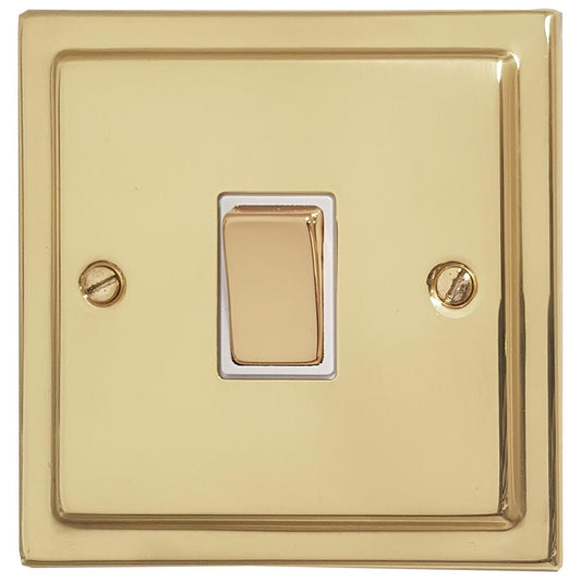 Trimline Polished Brass 1 Gang 2 Way Switch