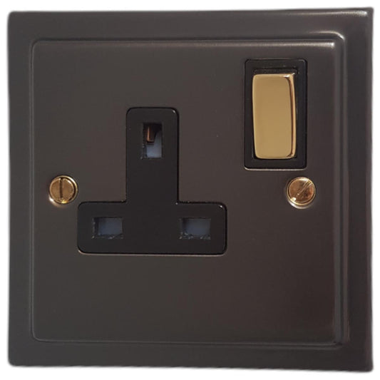 Trimline Black Bronze 1 Gang Socket