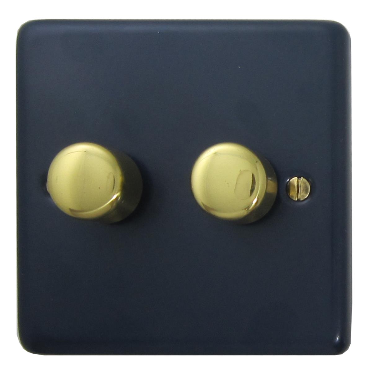 Contour Blue 2 Gang LED Dimmer