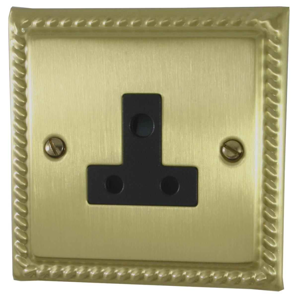 Monarch Satin Brass 5 Amp Socket