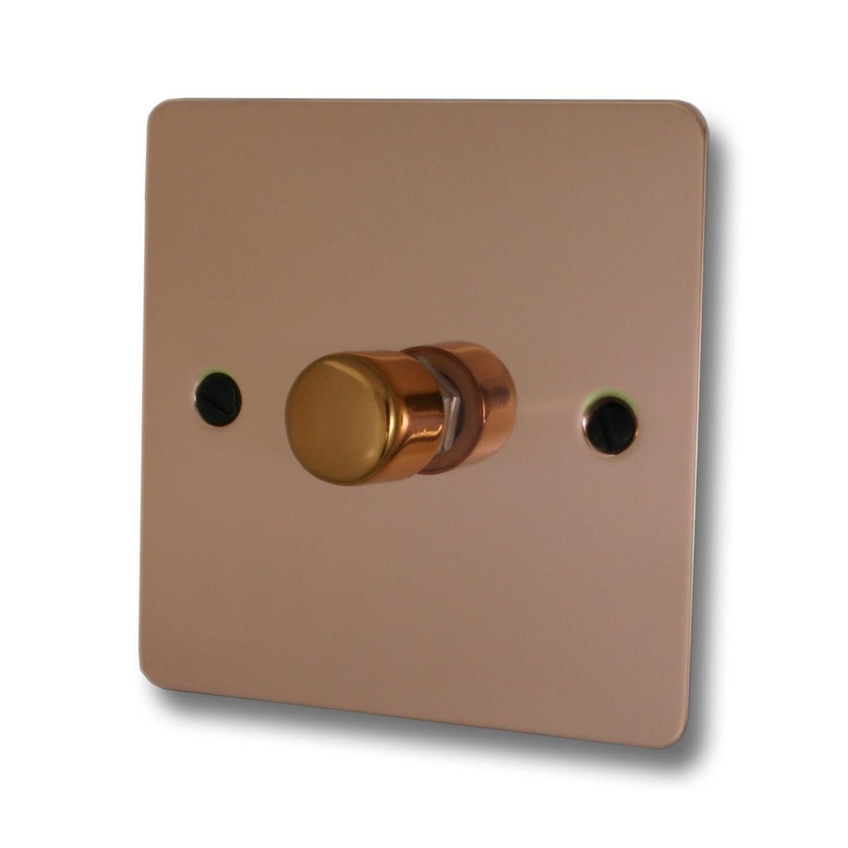 Flat Bright Copper 1 Gang 400W Dimmer