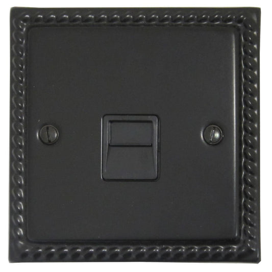 Monarch Flat Black Telephone Primary Socket (Black Insert)