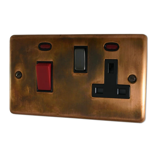 Contour Tarnished Copper Cooker Socket