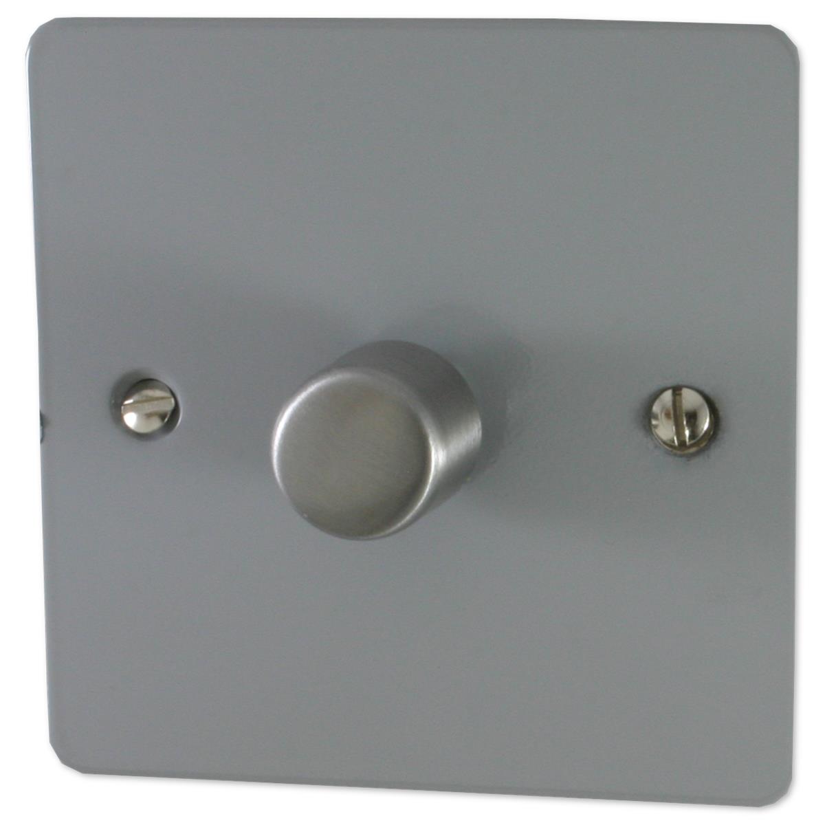 Flat Light Grey 1 Gang LED Dimmer