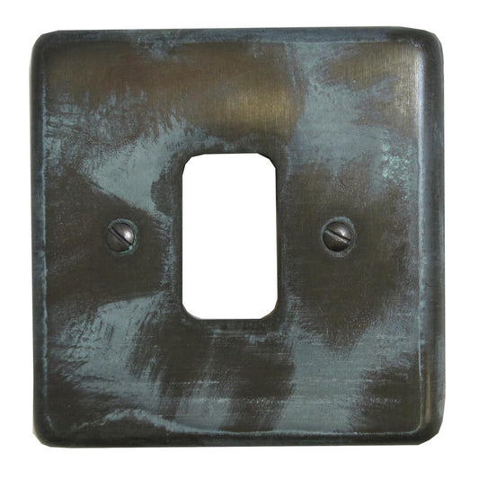 Contour Verdigris 1 Gang Grid Plate