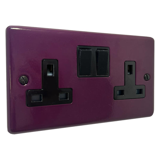 Contour  Purple  2 Gang Socket