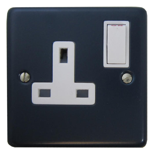 Contour Blue 1 Gang Socket