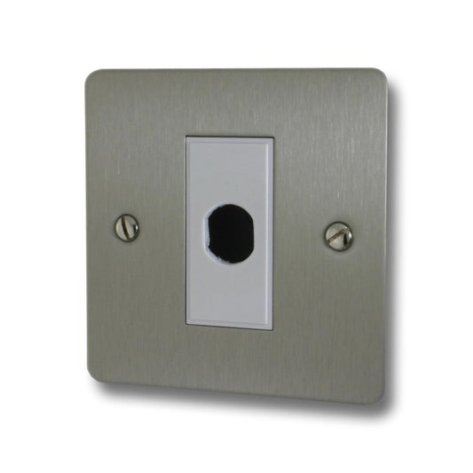 Flat Brushed Steel Flex Outlet