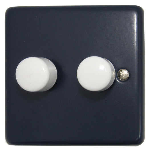 Contour Blue 2 Gang LED Dimmer