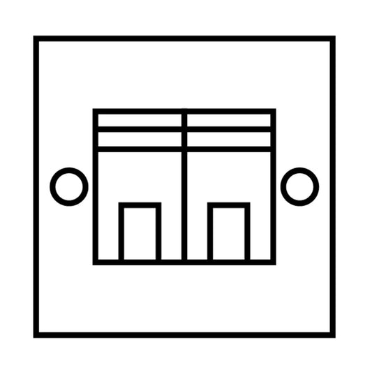 Monarch Satin Brass 2 Gang Rj45 Socket